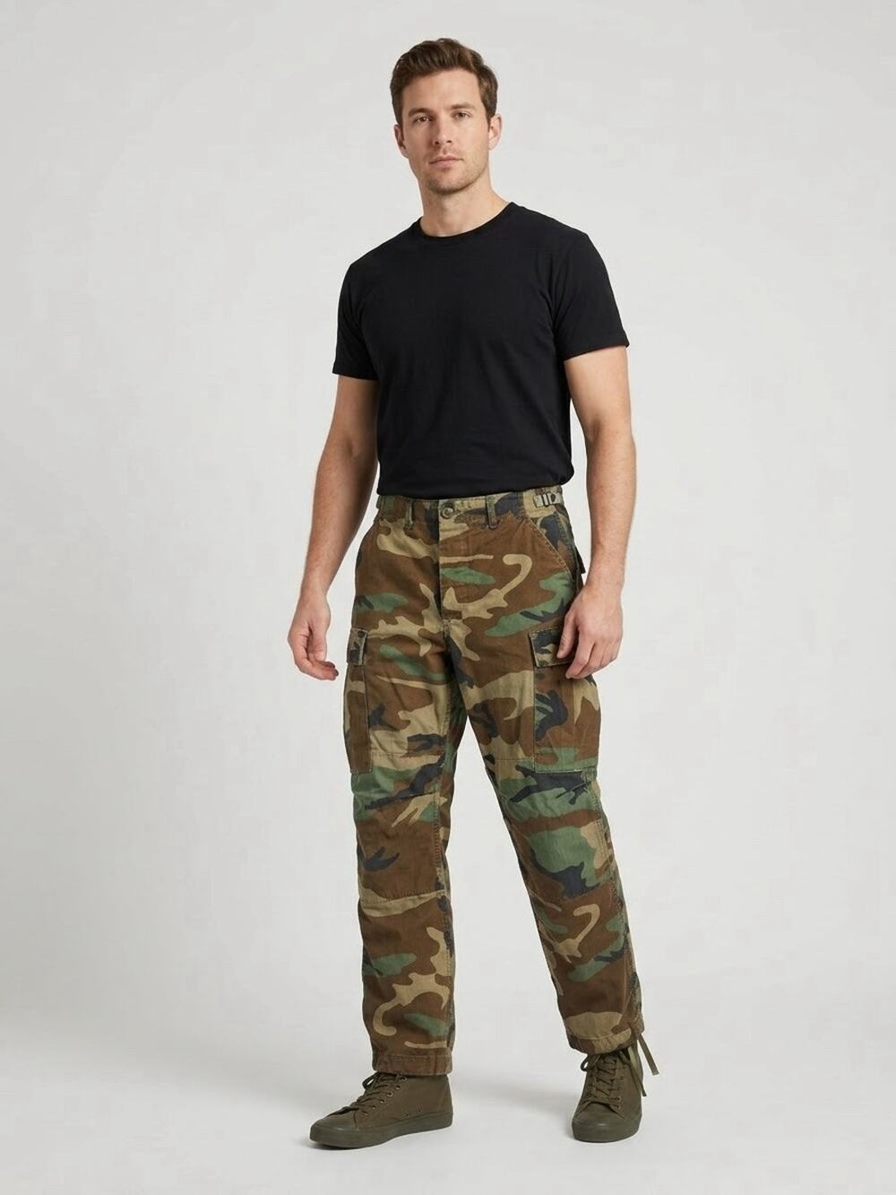 US Military Woodland Camo BDU Cargo Pants Small Regular Combat Field Trousers